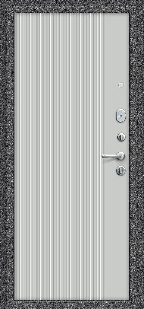 Входная дверь Тайга-9 Вертикаль Антик Серебряный/Серый BR5596